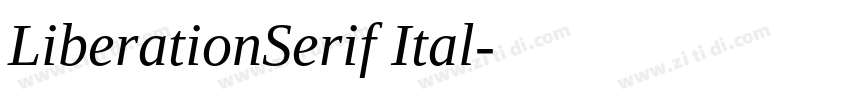 LiberationSerif Ital字体转换